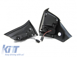 LED tail light set suitable for Tesla Model 3 after 2017, black and smoked base, left and right-image-6237871