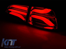 LED tail light set suitable for Tesla Model 3 after 2017, black and smoked base, left and right-image-6237873
