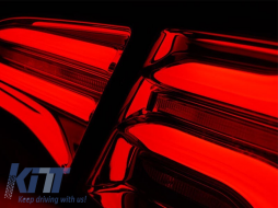 LED tail light set suitable for Tesla Model 3 after 2017, black and smoked base, left and right-image-6237874