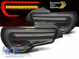 LED tail light set suitable for Toyota GT86 2012-2021, smoked base, left and right-image-6237961