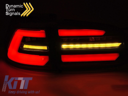 LED tail light set suitable for Volkswagen Golf VII estate 2013-2017, with smoked base, left and right-image-6238207