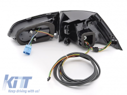 LED tail light set suitable for Volkswagen Golf VII estate 2017-2019, with black base, left and right-image-6238213