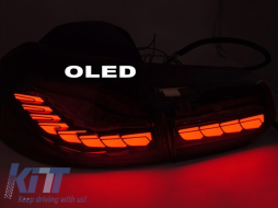 LED tail light set suitable for Volkswagen Golf VI 2008-2013, with red base, left and right-image-6238237
