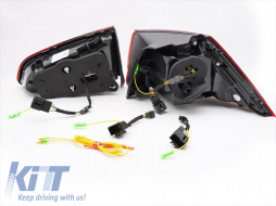 LED tail light set suitable for Volkswagen Golf VII 2013-2019 hatchback, with smoked base, left and right-image-6238249