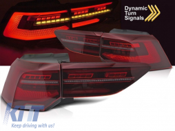 image-41-LED tail light set suitable for Volkswagen Golf VIII 2019-2024 hatchback, with red base, left and right