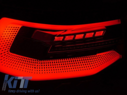LED tail light set suitable for Volkswagen Golf VIII 2019-2024 hatchback, with red base, left and right-image-6238252