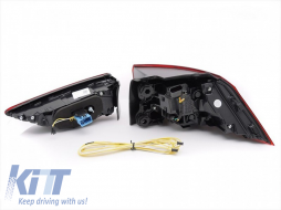 LED tail light set suitable for Volkswagen Golf VIII 2019-2024 hatchback, with red base, left and right-image-6238254