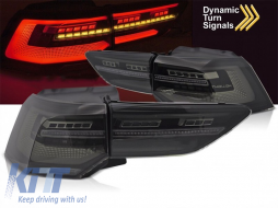 LED tail light set suitable for Volkswagen Golf VIII 2019-2024 hatchback, with smoked base, left and right - ABTLV6021172