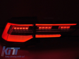 LED tail light set suitable for Volkswagen Golf VIII 2019-2024 hatchback, with smoked base, left and right-image-6238256