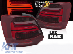 LED tail light set suitable for Volkswagen Polo 2009-2017 hatchback, with red base, left and right