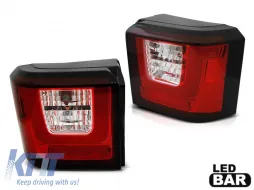 image-1-LED tail light set suitable for Volkswagen T4 1990-2003, red and white base, left and right