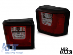 LED tail light set suitable for Volkswagen T4 1990-2003, red and smoked base, left and right - ABTLV6021128