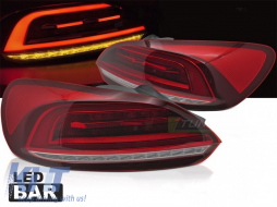 LED tail light set suitable for Volkswagen Scirocco 2008-2014, with red base, left and right-image-6238269