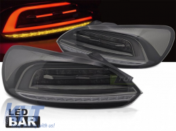 LED tail light set suitable for Volkswagen Scirocco 2008-2014, with smoked base, left and right-image-6238274