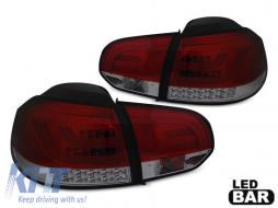 image-76-LED tail light set suitable for VW Golf 6 2008-2012, red and smoked base, left and right