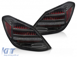 LED TAIL LIGHTS BLACK RED SEQ fits MERCEDES C-CLASS W205 14-21-image-6271829