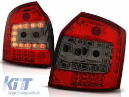 LED TAIL LIGHTS RED SMOKE fits AUDI A4 10.00-10.04 AVANT