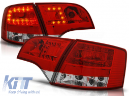 LED TAIL LIGHTS RED WHITE fits AUDI A4 B7 11.04-03.08 AVANT - TTTLA6028105