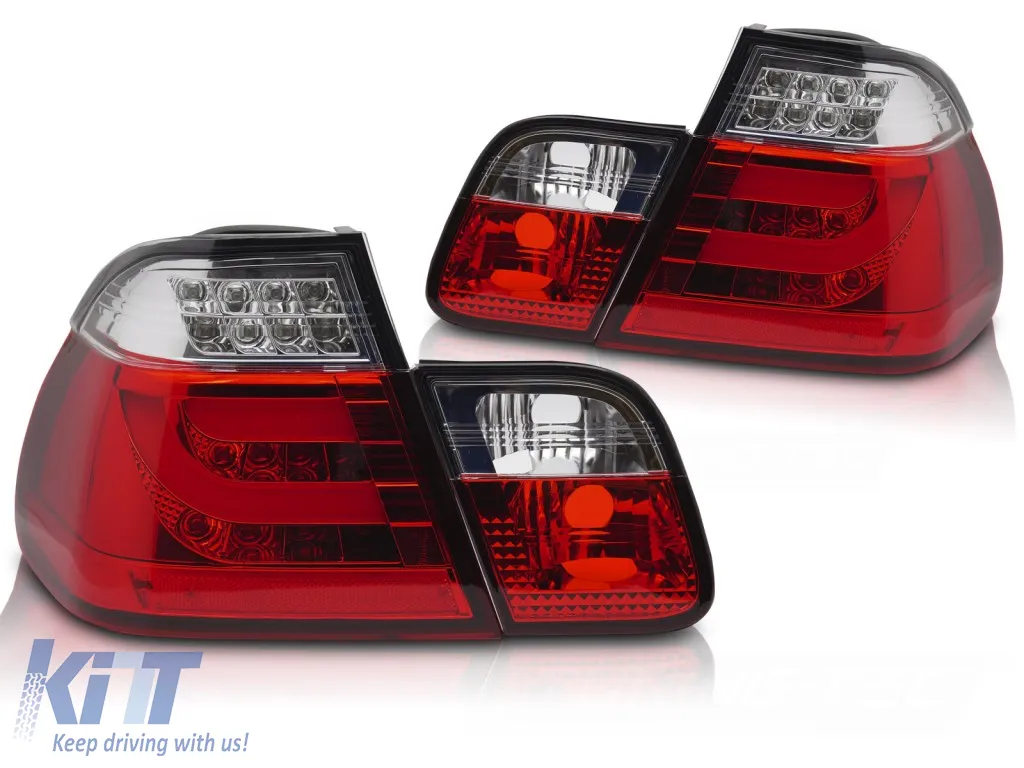 LED TAIL LIGHTS RED WHITE fits BMW E46 01-05 SEDAN