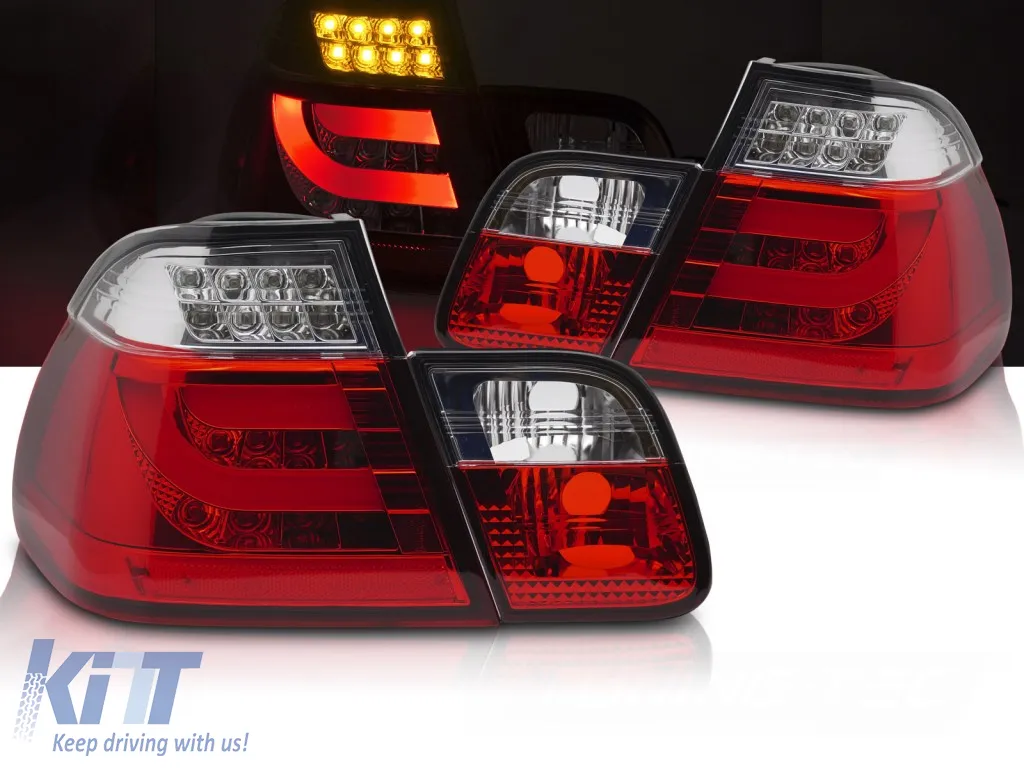 LED TAIL LIGHTS RED WHITE fits BMW E46 01-05 SEDAN