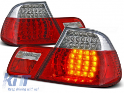 image-77-LED TAIL LIGHTS RED WHITE fits BMW E46 04.99-03.03 COUPE