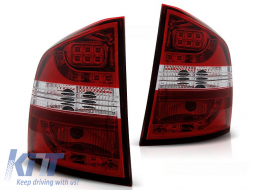 LED TAIL LIGHTS RED WHITE fits SKODA OCTAVIA II KOMBI 04-12