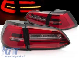 LED TAIL LIGHTS RED WHITE SEQ fits VW GOLF 7 17-19 SW-image-6270551