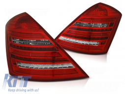 LED TAIL LIGHTS RED WHITE SEQ W222 LOOK fits MERCEDES W221 S-KLASA 05-09