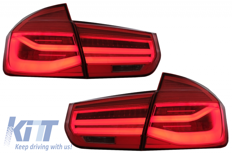 LED-es hátsó lámpák átalakítása LCI-re, alkalmas BMW 3-as sorozatú F30 Pre LCI LCI (2011-2019) Red Clear, dinamikus szekvenciális kanyarodó lámpával