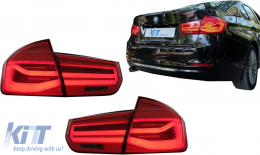 LED Taillights Conversion to LCI Design suitable for BMW 3 Series F30 Pre LCI LCI (2011-2019) Red Clear with Dynamic Sequential Turning Light-image-6106851