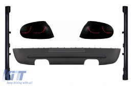 LED Taillights Dynamic Smoke Extrme Black with Rear Bumper Extension and Side Skirts suitable for VW Golf 5 (2004-2007) GTI Design - COCBVWG5SFWRBDOSS