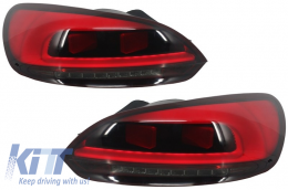 LED Taillights Light Bar suitable for VW Scirocco III (2008-04.2014) Red Smoke - RV41SRS