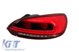 LED Taillights Light Bar suitable for VW Scirocco (2008+) Red/Clear-image-55790