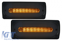 LED Taillights Light Bar with Rear Bumper Fog Lamp suitable for Mercedes G-class W463 (1989-2015) Smoke-image-6052935
