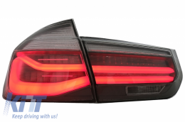 LED Taillights M Look Black Line suitable for BMW 3 Series F30 Pre LCI & LCI (2011-2019) Red Smoke Conversion to LCI Design with Dynamic Sequential Turning Light-image-6024717
