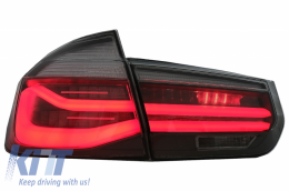 LED Taillights M Look Black Line suitable for BMW 3 Series F30 Pre LCI & LCI (2011-2019) Red Smoke Conversion to LCI Design with Dynamic Sequential Turning Light-image-6024727