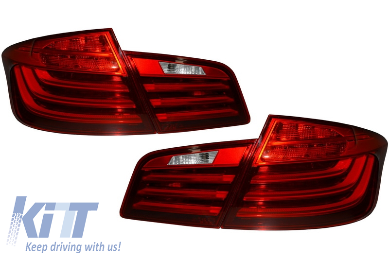 LED hátsó lámpák M Performance alkalmas BMW 5 Series F10 (2011-2017) Red Clear LCI Designhoz