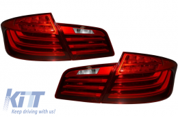 LED Taillights M Performance suitable for BMW 5 Series F10 (2011-2017) Red Clear LCI Design - TLBMF10RC