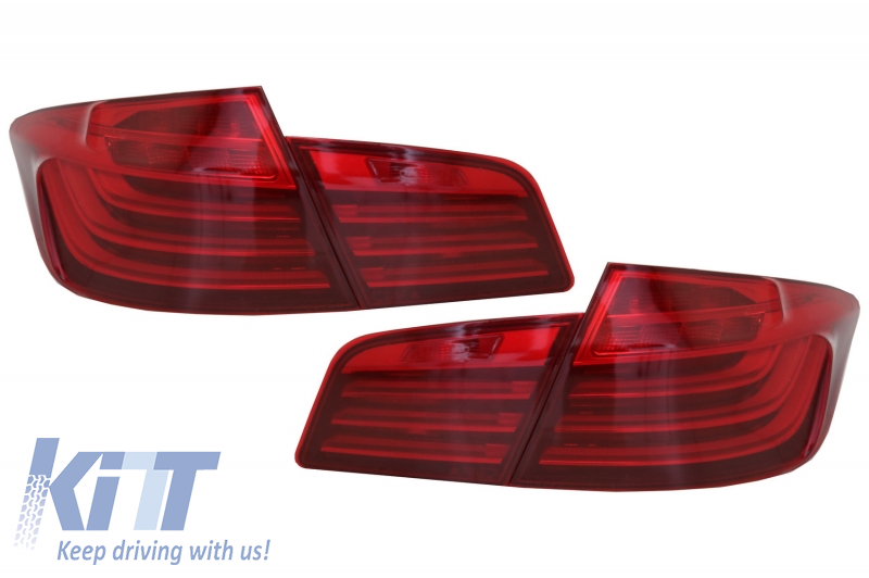 LED hátsó lámpák M Performance alkalmas BMW 5 Series F10 (2011-2017) RED LCI Designhoz