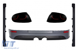 image-78-LED Taillights Smoke Black Dynamic Sequential Lights with Rear Bumper Extension and Side Skirts suitable for VW Golf 5 (2004-2007) Urban Style R32 Design