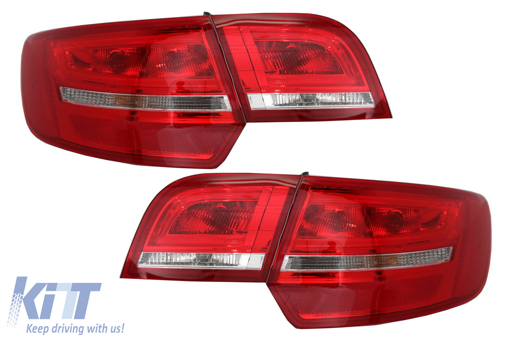 Audi A3 8PA Sportback (2004-2008) Red/Clear LED-es hátsó lámpák