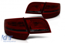 LED Taillights suitable for Audi A3 8PA Sportback (2004-2008) Red Smoke - TLAUA38PRS