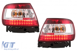 LED Taillights suitable for Audi A4 B5 8D (1994-2000) Limousine Red Clear-image-6105416