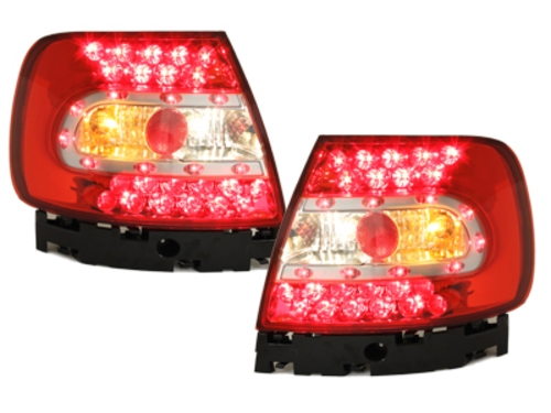 LED-es hátsó lámpák AUDI A4 B5 Lim-hez. 95-99 / 99-01_ piros/kristály