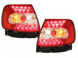 LED taillights suitable for AUDI A4 B5 Lim. 95-99 / 99-01_ red/crystal - RA02LLRC