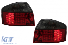 LED Taillights suitable for Audi A4 B6 8E Sedan (10.2000-10.2004) Red Smoke - TLAUA4B6S