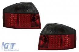 LED Taillights suitable for Audi A4 B6 8E Sedan (10.2000-10.2004) Red Smoke-image-6089320