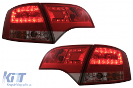 LED Taillights suitable for Audi A4 B7 Avant 8ED (11.2004-2007) Red Clear - TLAUA4B7AVRC