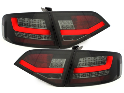 LED-es hátsó lámpák AUDI A4 B8 8K Sedan 2007-2010 Black / Smoke típushoz