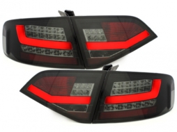 LED Taillights suitable for AUDI A4 B8 8K Saloon 2007-2010 Black / Smoke - RA14SLBS